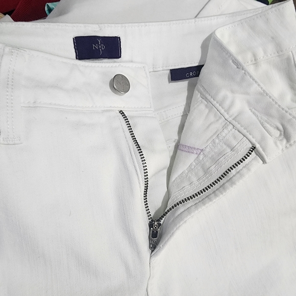 NYDJ Lift Tuck Technology White Crop Jean Pants - Picture 4 of 11